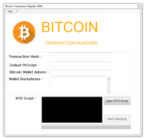 Bitcoin Transaction Hijacker V3.57 ( hack BTC TX )