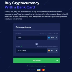 Switchere Verified Account – Perfect for (CC to BTC Cashouts) - Image 2